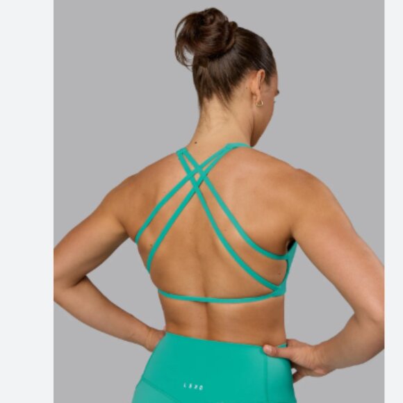 LSKD Aspire Strappy Back Sports Bra Atlantis Green Size XL NWT - Picture 2 of 6